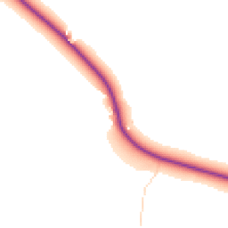 Daytime road noise heatmap for SY5 6AL