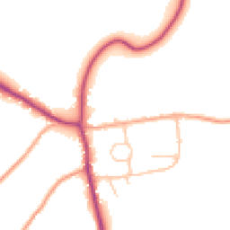 Daytime road noise heatmap for SY5 6BZ