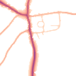 Daytime road noise heatmap for SY5 6DT