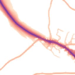 Daytime road noise heatmap for SY5 6EY