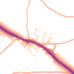 Daytime road noise heatmap for SY5 6JG
