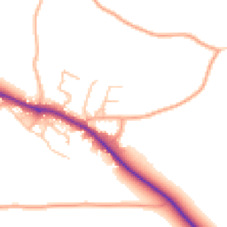 Daytime road noise heatmap for SY5 6JU