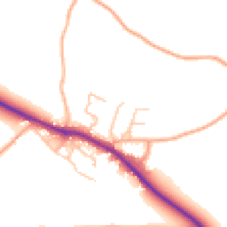 Daytime road noise heatmap for SY5 6LD