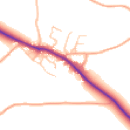 Daytime road noise heatmap for SY5 6LG