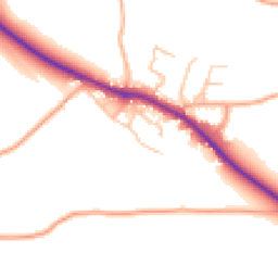 Daytime road noise heatmap for SY5 6LS