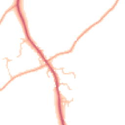 Daytime road noise heatmap for SY5 7JQ