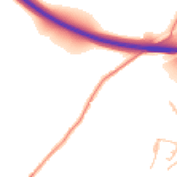 Daytime road noise heatmap for SY5 8BW