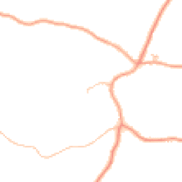 Daytime road noise heatmap for SY5 8EW
