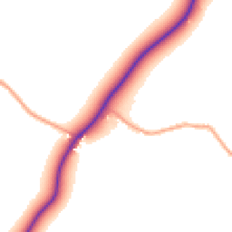 Daytime road noise heatmap for SY5 8HX