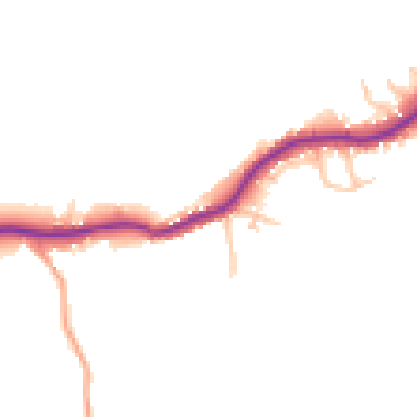 Daytime road noise heatmap for SY5 8LF