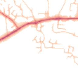 Daytime road noise heatmap for SY5 8QD