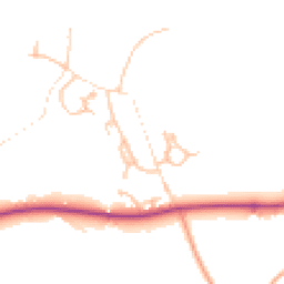 Daytime road noise heatmap for SY5 9LS