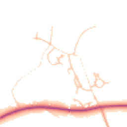 Daytime road noise heatmap for SY5 9NY