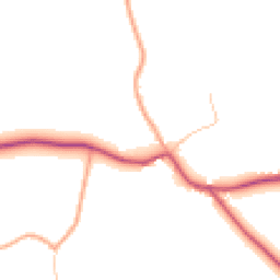 Daytime road noise heatmap for SY7 8ER