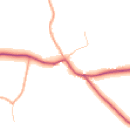 Daytime road noise heatmap for SY7 8EW