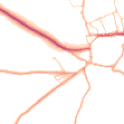 Daytime road noise heatmap for SY7 8JJ