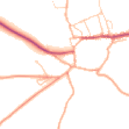 Daytime road noise heatmap for SY7 8JQ