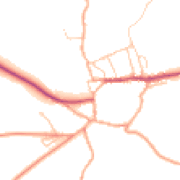 Daytime road noise heatmap for SY7 8JR