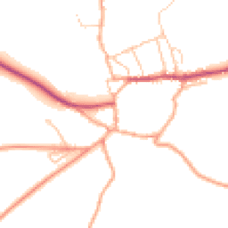 Daytime road noise heatmap for SY7 8JW