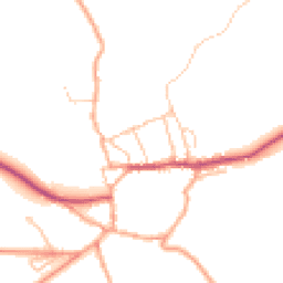 Daytime road noise heatmap for SY7 8LA