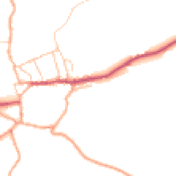 Daytime road noise heatmap for SY7 8LL