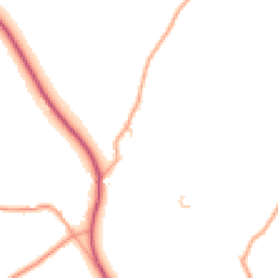 Daytime road noise heatmap for SY7 9BN
