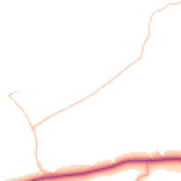 Daytime road noise heatmap for SY7 9JQ