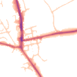 Daytime road noise heatmap for SY7 9NJ