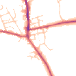 Daytime road noise heatmap for SY7 9NW