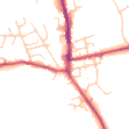 Daytime road noise heatmap for SY7 9QJ