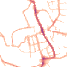 Daytime road noise heatmap for SY8 1AP