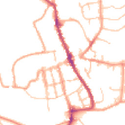Daytime road noise heatmap for SY8 1AQ