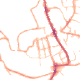 Daytime road noise heatmap for SY8 1AS