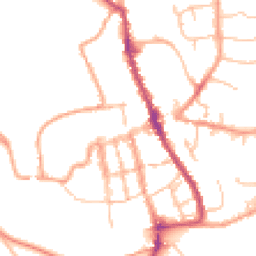 Daytime road noise heatmap for SY8 1AW