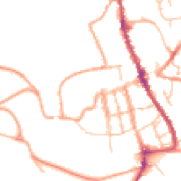 Daytime road noise heatmap for SY8 1AX