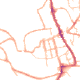 Daytime road noise heatmap for SY8 1AY