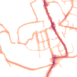 Daytime road noise heatmap for SY8 1AZ