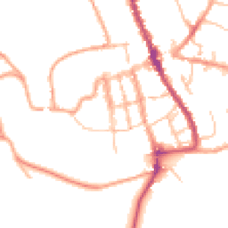 Daytime road noise heatmap for SY8 1BE