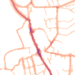 Daytime road noise heatmap for SY8 1BF