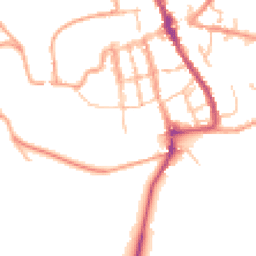 Daytime road noise heatmap for SY8 1BH