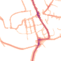 Daytime road noise heatmap for SY8 1BL