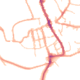 Daytime road noise heatmap for SY8 1BN
