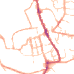 Daytime road noise heatmap for SY8 1BS