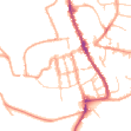 Daytime road noise heatmap for SY8 1BW