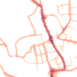 Daytime road noise heatmap for SY8 1BZ