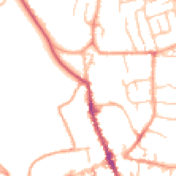 Daytime road noise heatmap for SY8 1DL