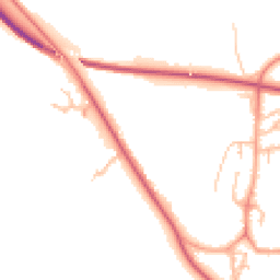 Daytime road noise heatmap for SY8 1DQ