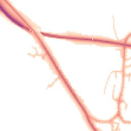 Daytime road noise heatmap for SY8 1DS