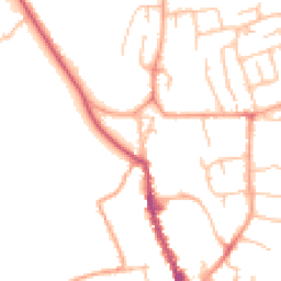 Daytime road noise heatmap for SY8 1DU