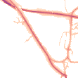 Daytime road noise heatmap for SY8 1DW